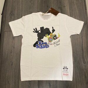 Mitchell & Ness Space Jam Marvin the Martian Shadow White T-Shirt NWT
